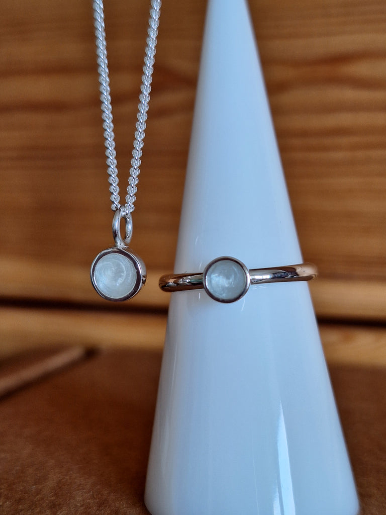 Breastmilk Cup Pendant & Ring Combo
