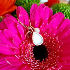Breastmilk and Birthstone Necklace